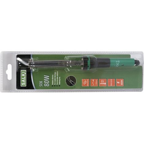 Fer à Souder Électrique 80W Équipement de Soudage Réglable avec Température Ajustable et Pointe Courbée Vert
