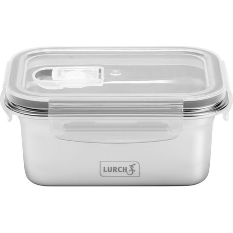 Boîte de rangement en acier inoxydable avec couvercle en plastique sans BPA 500 ml Argenté (1/5)