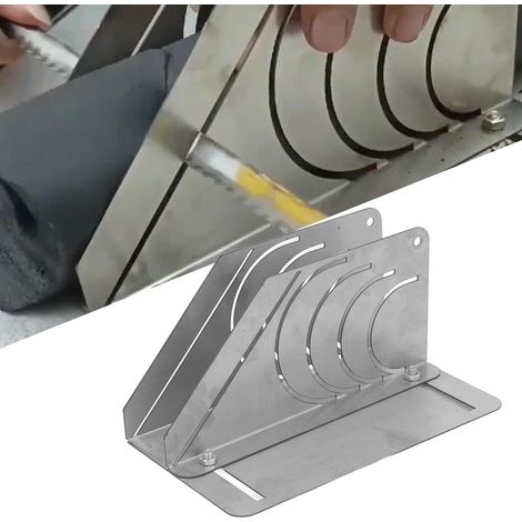 Outils de coupe pour tuyaux d'isolation en caoutchouc et en plastique pour climatisation centrale : coupe-selle à 45 degrés, outil auxiliaire pratique, règle de marquage pour tuyau en caoutchouc. (1/5)