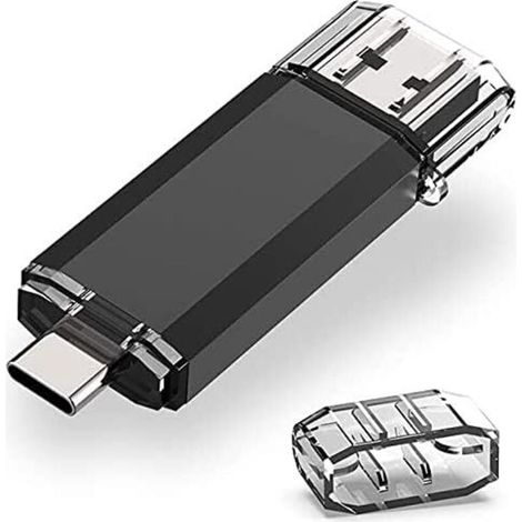 Clé USB Double Interface 128 Go USB 3.0 et USB Type-C OTG pour MacBook Chromebook Samsung Galaxy Huawei MateBook