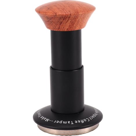 Federbelasteter Kaffeetamper, kalibrierter Tamper mit Holzgriff und 53 mm geprägtem Sockel (1/5)