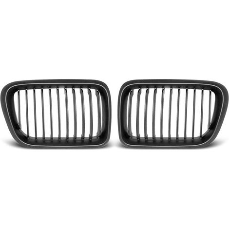Paire de grilles de calandre BMW serie 3 E36 de 10/1996 a 08/1999 Noir-27318061 (1/2)