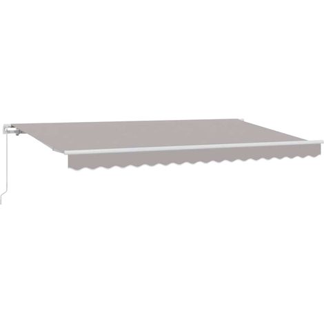 Maison Exclusive - Auvent Rétractable Gris clair 400 x 200 cm tissu (1/5)
