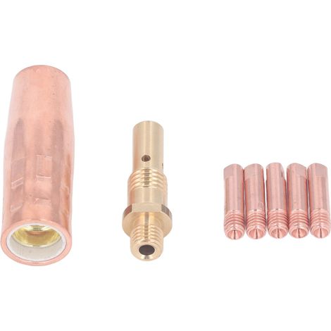 Buse à gaz, embout de contact en laiton 0,9 mm, diffuseur de gaz pour pistolet de soudage MIG, kit de remplacement compatible Magnum 100L (1/5)