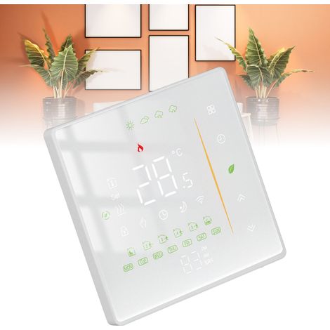 Graffiti WHT-S02-GC WLAN-Smart-Thermostat für Fußbodenheizung und Heizkessel, 5 A, Energiesparend, Temperaturregelung, 95–240 V AC, Weiß (1/5)