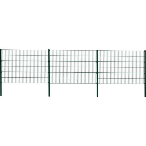 Doppelstabmattenzaun Gitterzaun Drahtgitter 120cm RAL 6005 Gartenzaun Stabmatten (1/5)