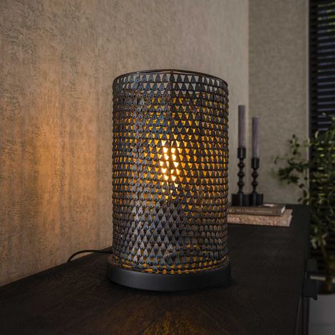 Industrielle Tischlampe Jay schwarzbraun (1/4)
