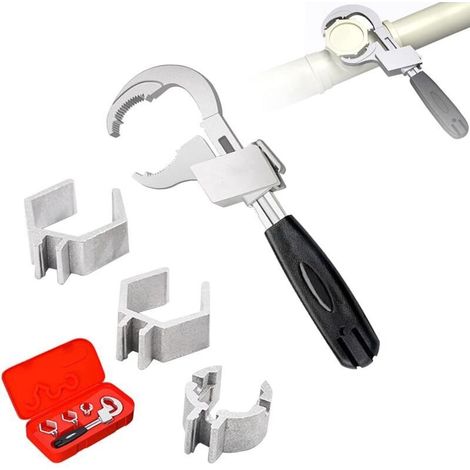 Multifunction Adjustable Double-ended Wrench Universal Adjustable Double-ended Wrench Multifunctional Universal Wrench Clé de Salle de Bain Multifonctionnelle Réglable