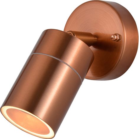 Litecraft Kenn Spotlight Outdoor Wall or Ceiling Adjustable Fitting - Copper (1/5)