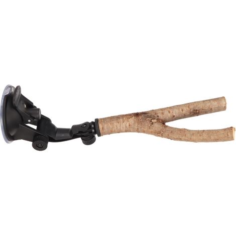 Perchoir interactif antidérapant en bois pour perroquets de petite et moyenne taille, avec ventouses, 15 cm / 5,9 pouces. (1/5)