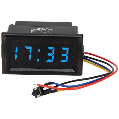 Horloge électronique de Voiture, Horloge électronique Automatique de Voiture étanche à la Poussière DC4.5-30V LED Affichage Numérique Horloge électronique Automatique de Voiture(bleu) (1/5)