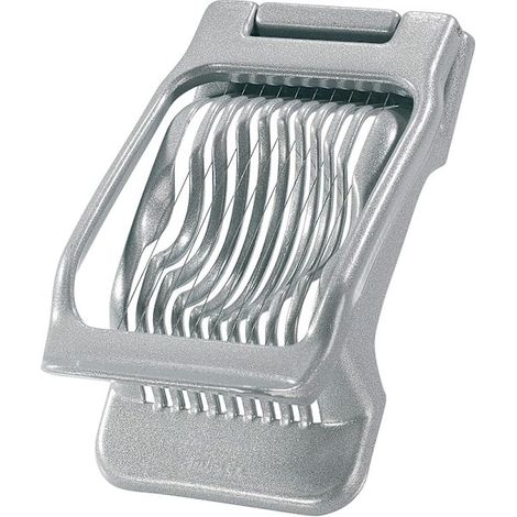 Coupe-œufs ronds ou ovales, lames en acier inoxydable à tension individuelle, duplex aluminium/acier inoxydable, gris, 1020226 (1/5)