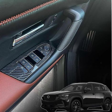 Pour Mazda CX50 CX-50 Panneau de garniture de commande de vitre de porte 2022-2024 Cadre d'interrupteur de lève-vitre Pièces automobiles ( ) (1/5)