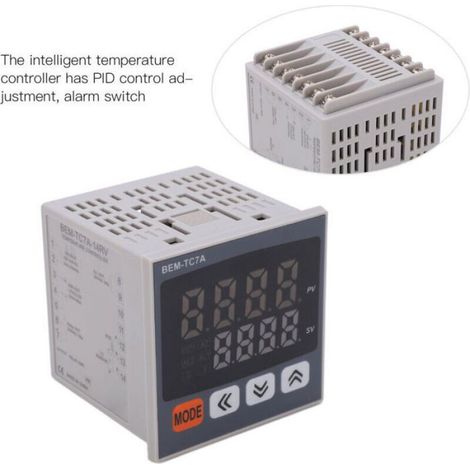 Thermostat Numérique - Contrôle PID - Sortie Relais Et Semi-Conducteur - 100-240 VAC - Pour Chauffage Réfrigération Industriel - 1 Pièce (1/4)