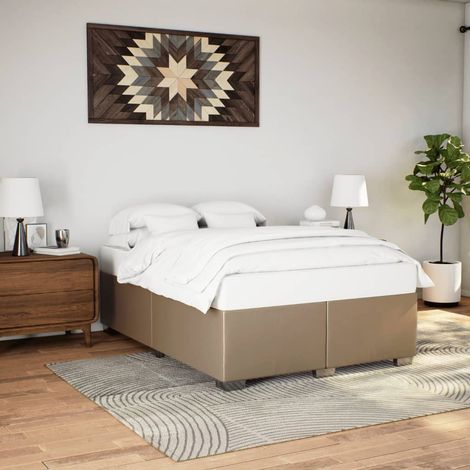 Bettgestell Cappuccino-Braun 160x200 cm Kunstleder (1/5)