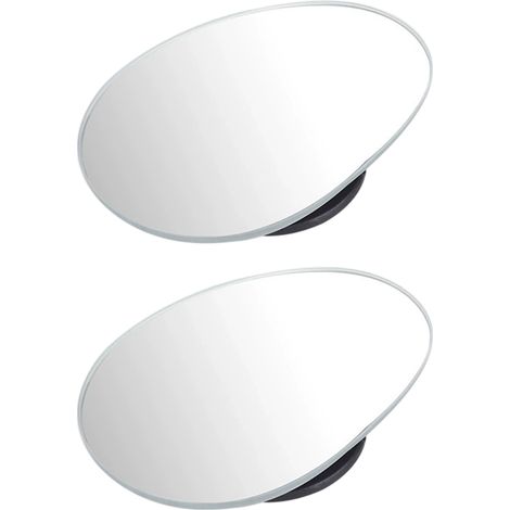Retroviseur Convexe Ajustable - Miroir Sans Cadre Pour Angle Mort - Rotation 360° - Compatible Avec La Plupart Des Véhicules - 1 Pièce (1/5)