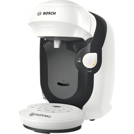 Bosch Haushalt Style TAS1104 Machine à capsules blanc, noir One Touch, robinet d'évacuation réglable en hauteur (1/5)