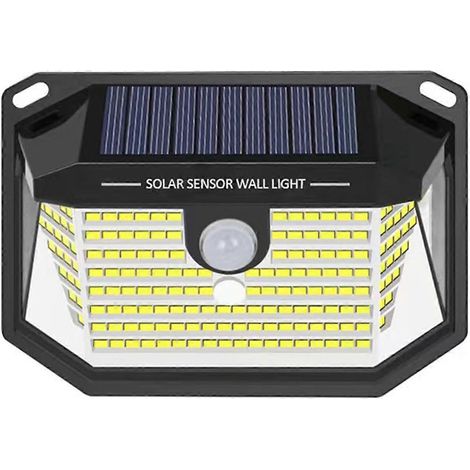 LED-Solar-Bewegungsmelderleuchten, IP64 wasserdicht, Außenwandleuchte für Tor, Tür und Garten