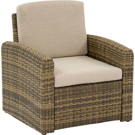 Poltrona da giardino selenim in spago beige - Hespéride