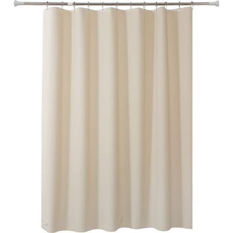 Rideau de douche Beige, résistant à la moisissure, anti-bactérien, Badezimmervorhänge avec Crochet, imperméable à l'eau, 180 x 180 cm (1/5)