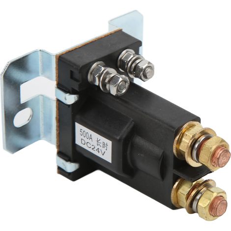 Relais de démarrage 24V 500A, cuivre rouge, contact normalement ouvert, courant élevé, pour chariot élévateur, engins de chantier, système multi-batteries automobile (1/5)