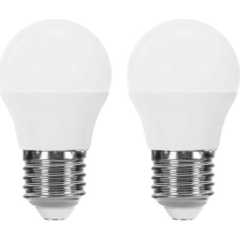 Confezione da 2 lampadine LED sferiche E27 da 6W equivalenti a 40W 470lm 10000H 1 Primer Leader