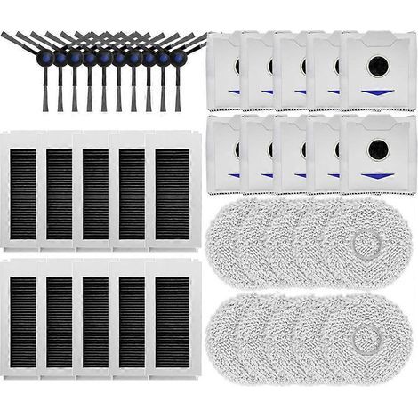 Pour Ecovacs Deebot N30 Omni / N30 Pro Omni pièce détachée Side Brosse HEPA Filtre Serpillière Sac à poussière (1/5)