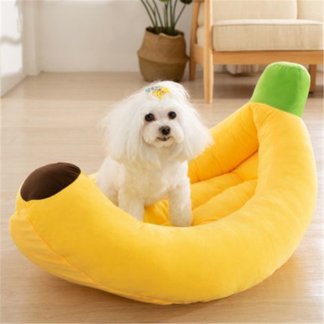 Lit apaisant pour chat et chien, lit pour animal de compagnie doux et chaud, nid lavable pour chien et chat (78 x 48 x 13 cm) (1/5)
