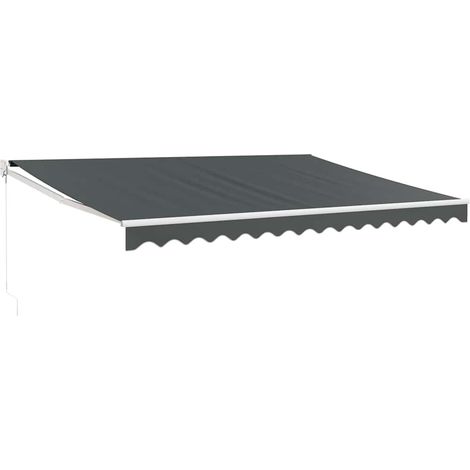 Markise Einziehbar Anthrazit 4,5x3 m Stoff und Aluminium vidaXL