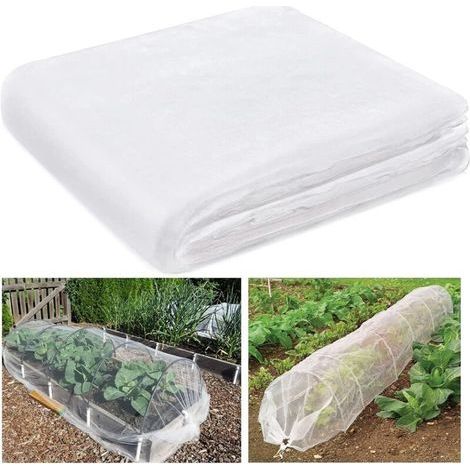 1 moustiquaire blanche à mailles fines (2,5 x 3 mètres) adaptée au jardin, aux légumes, aux fruits, aux serres, aux plates-bandes surélevées et à la protection des oiseaux (1/5)