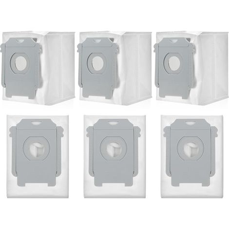 Lot de 6 sacs d'aspirateur pour Roomba i7/i7+/i3/i3+/i4/i4+/i6/i6+/i8/i8+/S9/S9+/j7/j7+/E5/E6/E7 Sac de rechange (1/5)