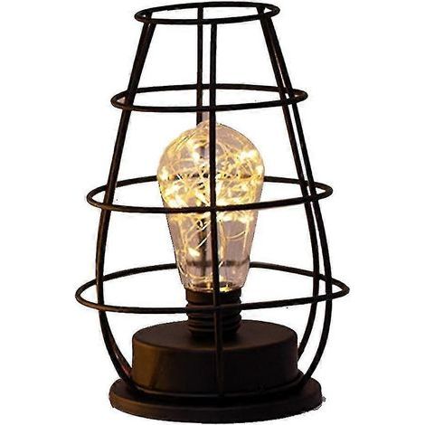 Lampe LED en forme de verre à vin rouge, lampe de table en métal et fer forgé, décoration moderne pour la maison (1/5)