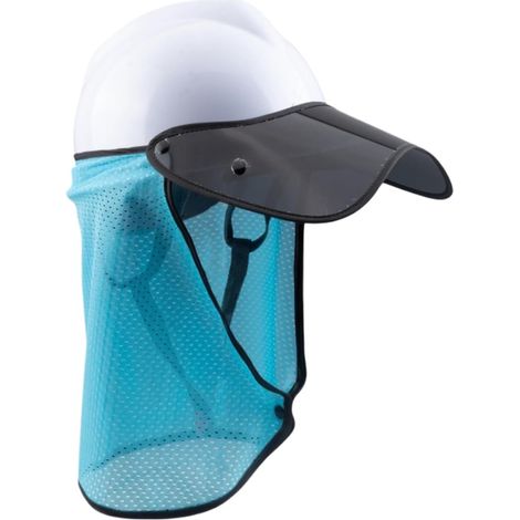 Collier pare-soleil pour casque de sécurité : protection contre la chaleur, anti-UV et respirant Capuche pare-soleil intégrée au casque pour la prévention des coups de chaleur sur les chantiers extér (1/5)