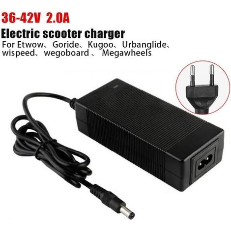Chargeur 42v DC pour trottinettes électrique en 36v Etwow, Go ride , Kugoo , Urbanglide , wispeed , wegoboard , Megawheels Cable (1/4)
