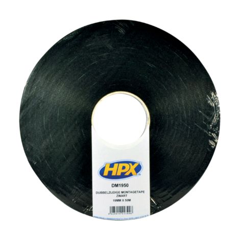 Doppeltes schwarzes Klebeband mit starker Haftung zur dauerhaften Befestigung 19mm x 50m HPX - DM1950