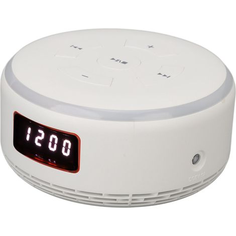 Ce réveil-enceinte Bluetooth intelligent est une enceinte sans fil multifonctionnelle à luminosité réglable et dotée de lumières colorées, idéale pour une utilisation à domicile. (1/5)