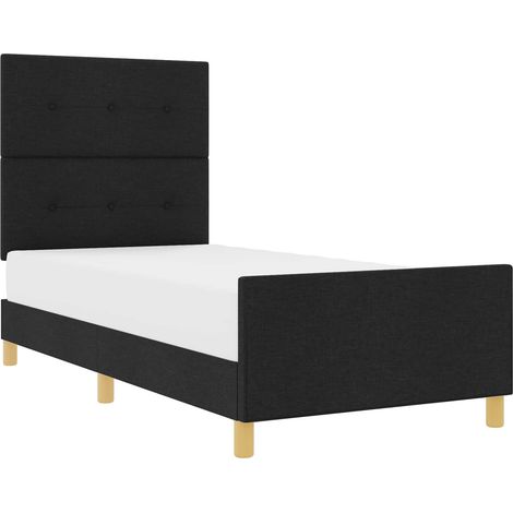 Maison Exclusive - Struttura del letto con testiera Nero 80 x 200 cm Tessuto