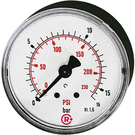 Riegler Standardmano, Kunststoff, G 1/4 hinten, 0 - 2,5 bar/36 psi, Ø 63 (1/2)