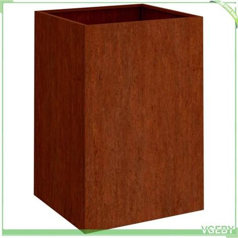 Jardinière / bac à fleurs - FAFEICY - 821554 - acier corten - 42x38x75 cm - rouillé (1/5)