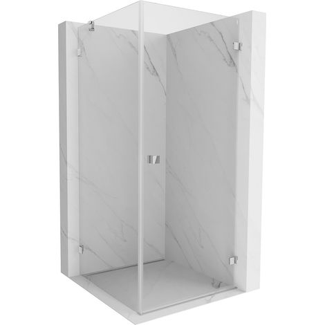 Mexen Lunar-B Duschkabine, schwenkbar, rechts, 90 x 90 cm, transparent, Chrom - 832-090-090-01-00-P (1/5)