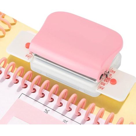 Locher – Papierlocher – Manuell – Löcher – 26 – 30 – 20 – A4 – B5 – A5 – Lose Blätter – Locher – Rosa (1/5)