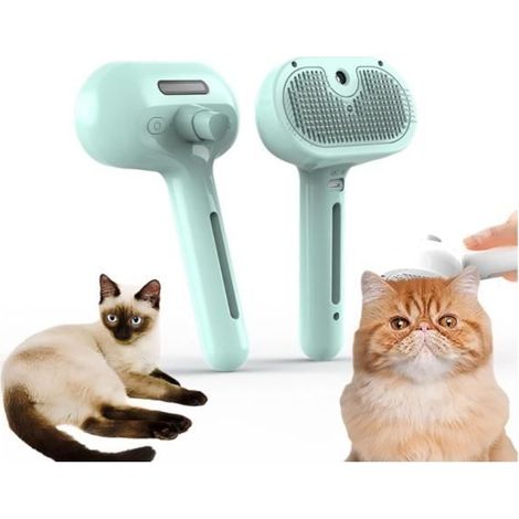 Dampfbürste für Katzen, selbstreinigende Dampfmassagebürste, Tierhaarkamm - fy (1/4)