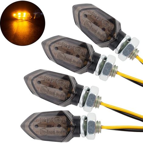 Clignotants Moto LED Mini Indicateurs pour moto Étanches Universels pour Scooter Quad Cruiser Off-Road (1/5)