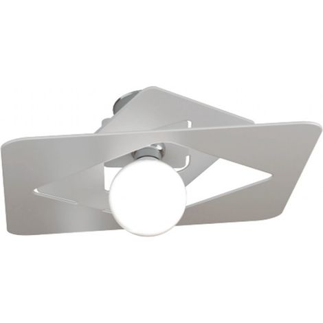 Plafoniera Moderna Wacky Metallo Grigio 1 Luce E27 45Cm (1/5)