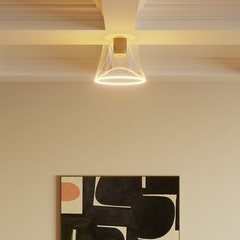 Plafonnier design avec cône transparent Ampoule fantôme
