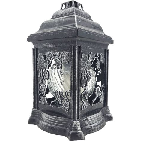 BURI Grablaterne mit Öllicht 26cm Silber Grabschmuck Grabkerzen Grablicht Friedhof (1/3)