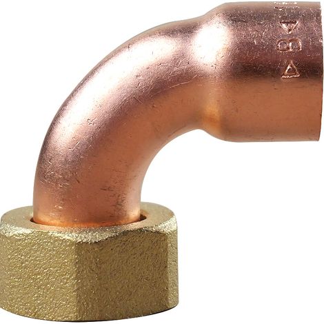Coude écrou prisonnier 1/2"(15/21) - Tube Cuivre Ø16 (1/3)