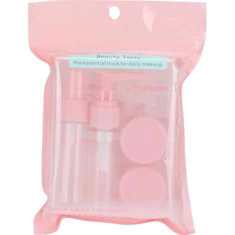 Set mit 6 wiederverwendbaren Reiseflaschen für Shampoo, Lotion und Creme mit Trichter (1/5)