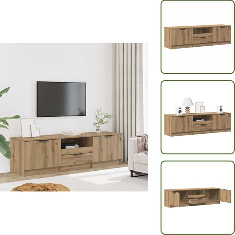 Credenza in legno artificiale - vidaXL Mobile TV Artisan Rovere 140x35x40 cm Legno ingegnerizzato - Credenza Rovere