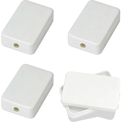 4 Pièces Boite De Dérivation Abs Blanche 55X35X15Mm, Boite Derivation Etanche, Mini Boite De Dérivation Compacte, Boite De Jonction, Boite De Derivation Electrique Pour Atelier Maison (1/5)
